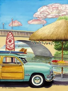 Turq Woody III Evelyn Jenkins-Drew Art Print 12x16 - Picture 1 of 1