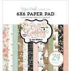 Our Wedding Cake Flowers Honeymoon Bride Groom Married Echo Park 6 x 6 Paper Pad
