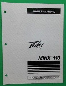 Amplificador de Bajo PEAVEY Minx 110 1989 Raro Original Manual del Propietario de Fábrica - Imagen 1 de 2