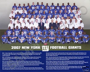 2007 NEW YORK GIANTS NFL SUPER BOWL CHAMPS 8x10 TEAM PHOTO #2 - Picture 1 of 1