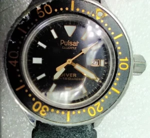 Vintage Pulsar Quartz Diver Herrenuhr - A150M Water Resistant - Bild 1 von 19