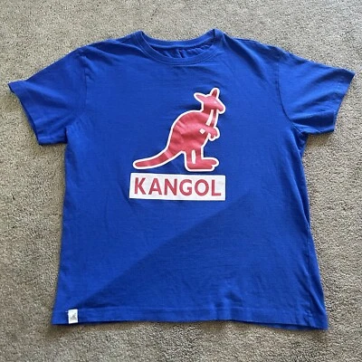 Camiseta Kangol Estampado Gráfico Azul y Rojo Talla Adulto - Pullover Mediano Foto 1 de 4