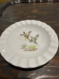 Vintage Golden Crown Bavaria Germany Schumann Arzberg Pheasant Waterfowl Ashtray - Picture 1 of 6