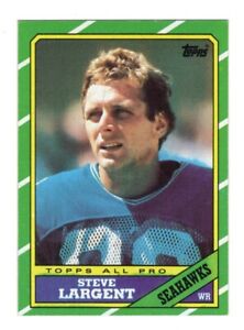 1986 Topps #203  Steve Largent  Seattle Seahawks  EXNM Condition   Hall of Famer