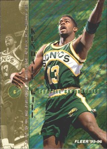 1995-96 Fleer Seattle Supersonics Basketball Card #176 Kendall Gill