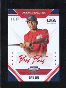 2020 Panini USA Stars & Stripes Red Ink Autograph #16U-DD Davis Diaz #3/10