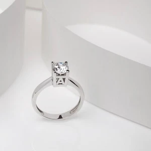 Rundschliff Verlobungsring in 14 Karat massiv Gold - personalisierter Verlobungsring - Bild 1 von 6