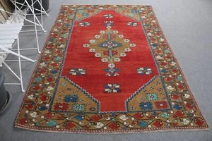 Oushak Rug, 5.1x7.2 ft Area Rug, Turkish Rug, Anatolian Rug, Vintage Rug - Picture 1 of 10