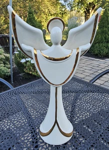 VTG 2000 Cast Art Et-Cetera Angel White/Gold 10.5” Figurine Holidays Religious - Picture 1 of 12