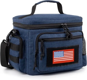 Lunch Box per Uomo, Borsa Tattica MOLLE Tessitura Antiperdite Medium, Blu  - Foto 1 di 7