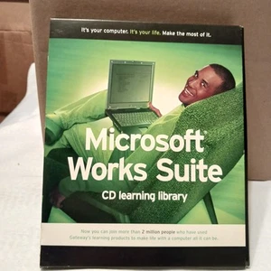 Microsoft Works Suite 2003 9 CD Learning Library. gateway never used - Picture 1 of 6