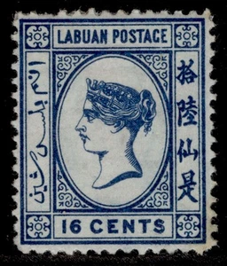 BORNEO NORTE - Labuan QV SG10, 16c azul, M COMO NUEVO. Gato 100€. - Imagen 1 de 1
