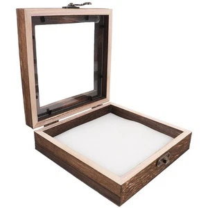 Butterfly Display Box Wooden Frame Case with Hinge Door - Picture 1 of 12