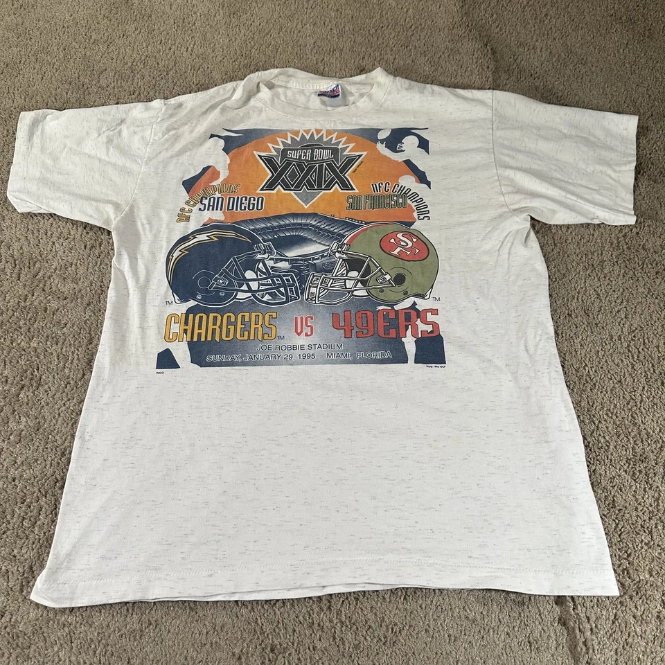 Camisa De Colección San Francisco 49ers Para Hombres XL Blanca NFL Fútbol Super Bowl XXIX Años 90 Foto 1 de 4