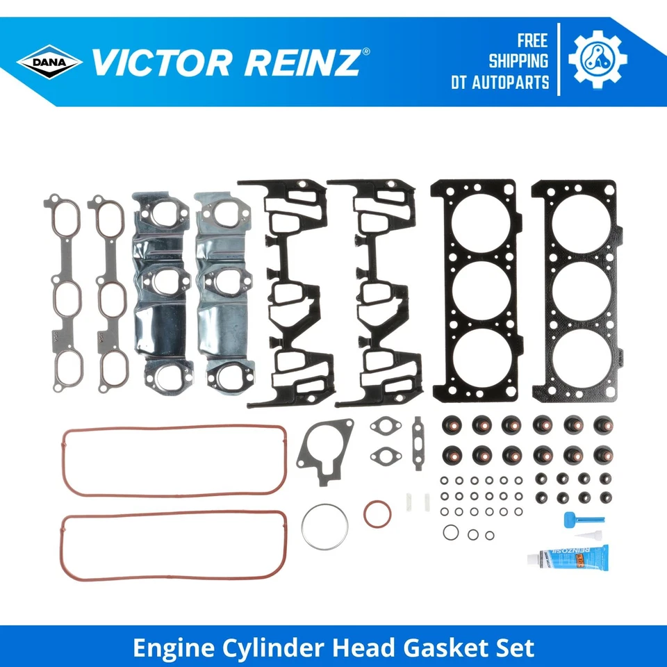 For 2000-2003 Pontiac Grand Am 3.4L Engine Cylinder Head Gasket Set Victor Reinz - Image 1 of 1