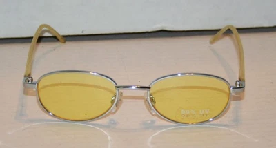 John Lennon Style Yellow Sunglasses Oval Vtg Style 70s Glasses - Image 1 of 2