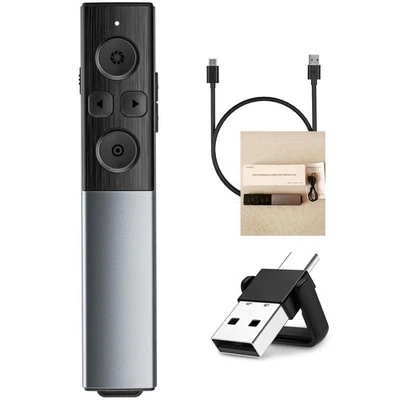 Rechargeable Presentation Clicker RED Pointer 2-in-1 USB C/A Wireless PowerPoint - image 1 of 4