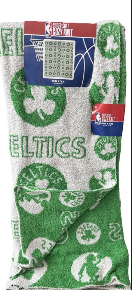 НЕГАБАРИТНОЕ ПЛЮШЕВОЕ ДВУСТОРОННЕЕ ОДЕЯЛО NBA BOSTON CELTICS ДЛЯ ДОМА И ВЫЕЗДА НОВОЕ - Изображение 1 из 4