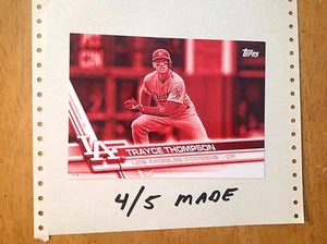 TRAYCE THOMPSON #LAD-12 LA Dodgers 4/5 Made 2017 Topps 5X7 Jumbo Red Version - Picture 1 of 1