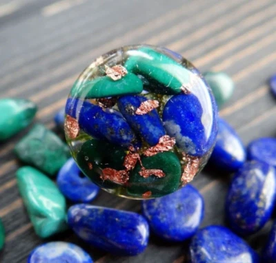 Malachite Stone plug earrings Birthstone Lapis lazuli gauges Gemstone tunnels - Image 1 of 4