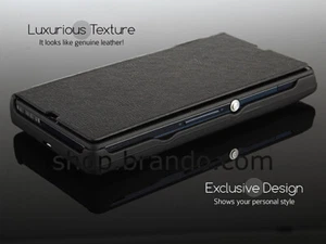 Etui Housse Coque Flip cover view pour Sony Xperia J (ST26) - Foto 1 di 4