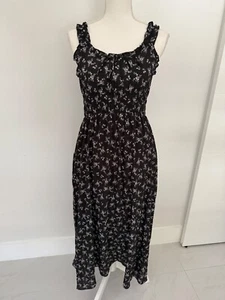 LUCY PARIS Drop Waist Floral Sundress Dress NWT Brunch Cruise Work Wear Sz S - Picture 1 of 10
