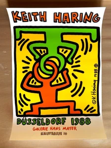 Keith Haring Galerie Hans Mayer original 1988 silkscreen poster - Picture 1 of 6