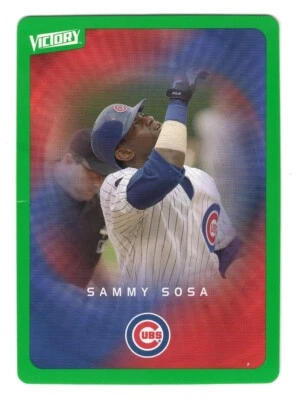 2003 Upper Deck Victory Sammy Sosa #22 Tier 1 Green Chicago Cubs Baseball Card - Image 1 of 2