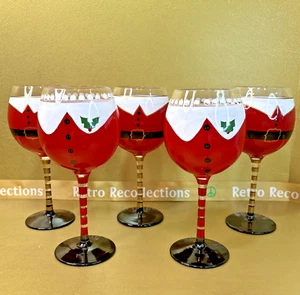 Weingläser Pier 1 Imports Santa & Mrs. Clause handbemalt 21 oz Weihnachten 🎅 - Bild 1 von 18
