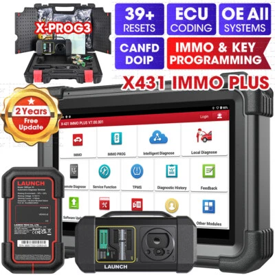 Launch X431 IMMO PLUS X-PROG 3K*Y Programming OBD2 Diagnostic Tool ECU Coding - Image 1 of 4