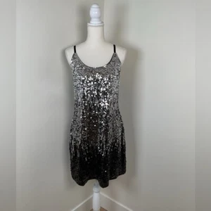 MANER Women's Sequin Dress Adjustable Spaghetti Strap Cocktail Dress Size XL NWT - Picture 1 of 9