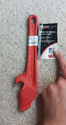RIDGID E-110 Hex Offset hex wrench 2⅝'' pipe capacity  Made in USA - Image 1 of 4