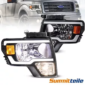 Left & Right LED DRL Headlights Front Lamps For 2009-2014 Ford F-150 F150 - Picture 1 of 18