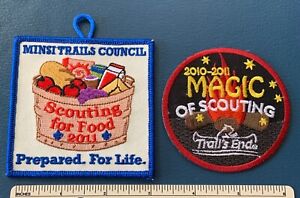2 BOY SCOUTS OF AMERICA Event Badge PATCHES BSA Minsi Trails Council Scouting