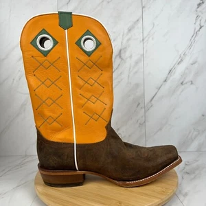 Justin Billet 13" 2504 Mens Size 13 D Orange Cowhide Leather Cowboy Western Boot - Picture 1 of 8