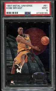 1997-98 Metal Universe #81 Kobe Bryant Los Angeles Lakers HOF PSA 9 MINT - Picture 1 of 2