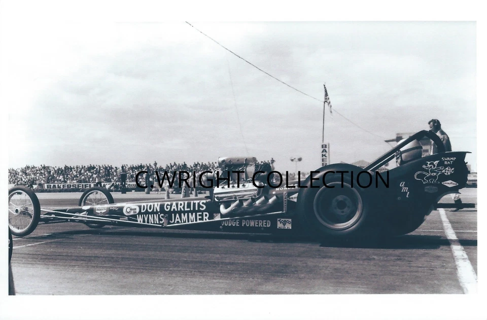  Drag Racing Años 60-Don Garlits-"WYNN'S JAMMER"-"SWAMP RAT" VI-B-Bakersfield 1965 Foto 1 de 1