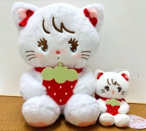 Mikko Personajes Fresa Grande Peluche Muñeca Mascota Mousse Set 2 Fukuya Japón Nuevo - Imagen 1 de 12