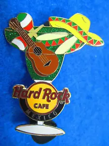 MEXICO CITY MARGARITA GLASS SOMBRERO MARIACHI INSTRUMENTS Hard Rock Cafe PIN LE - Picture 1 of 1