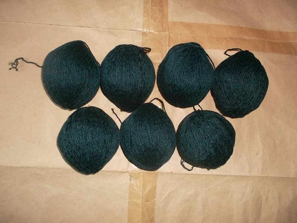 NEU 7 Knäule Garn Wolle Hartmuth / Butt Baumwollemix Blauton + schwarz 690 Gramm - Bild 1 von 3