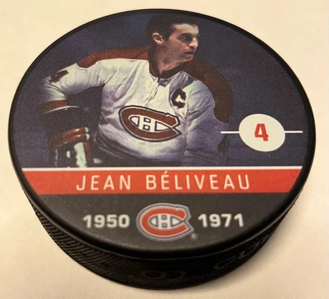 JEAN BELIVEAU NHL ALUMNI HOCKEY PUCK MONTREAL CANADIENS RICHARD CUP CANADA HABS Cover