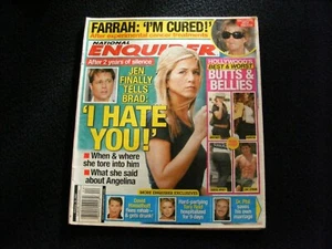 NATIONAL ENQUIRER magazine 2007 10 29 Jennifer Aniston Farrah Fawcett Tara Reid - Picture 1 of 2