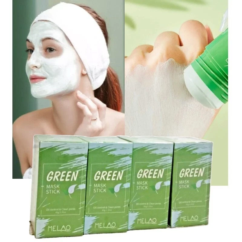 4 Green Tea Brightening Stick Facial Acne Blackhead Deep Pore Cleansing Mask - Image 1 of 4