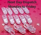 Plastic Dummy Badge Craft Clips Suspender Soother Pacifier Holders