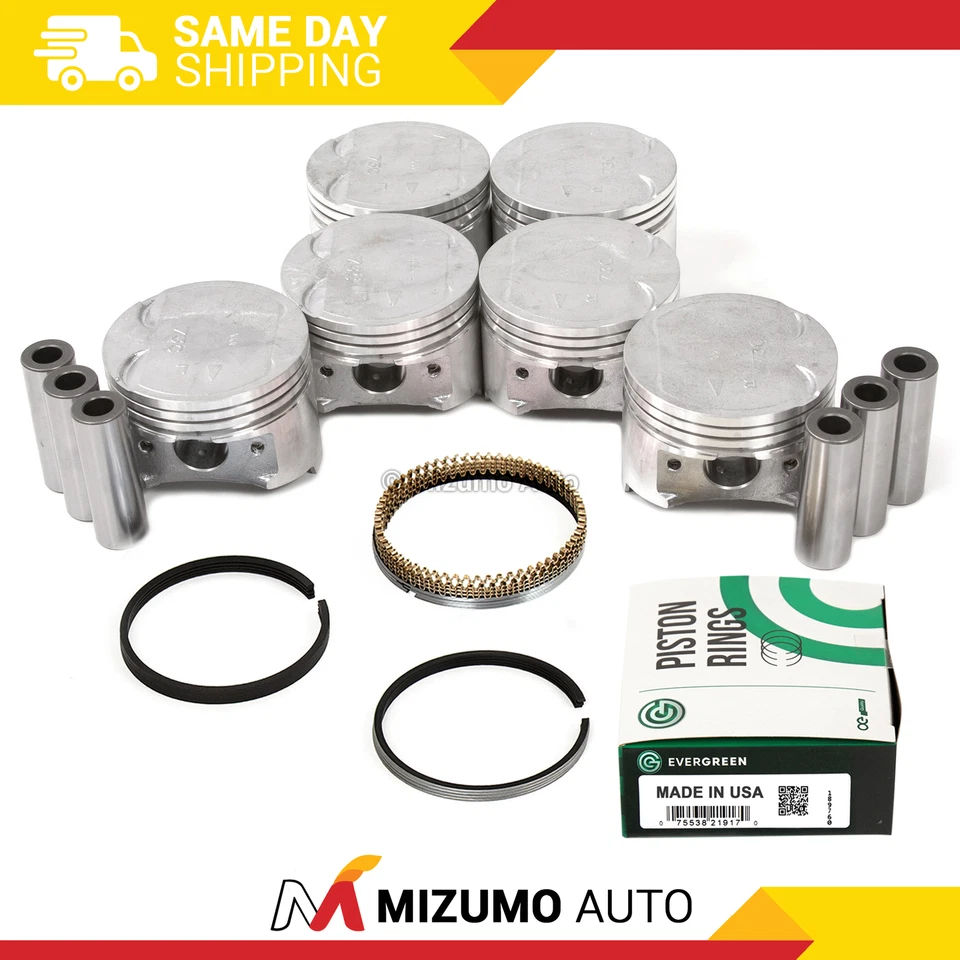 Pistões com anéis compatíveis com 95-00 Dodge Stratus Avenger Chrysler Cirrus 6G73 - Imagem 1 de 4