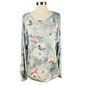 CUPIO Blush womens Floral pullover top Stretchy NEW With TAG Size Large - Bild 1 von 10