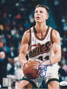 DETLEF SCHREMPF SEATTLE SUPER SONICS  JSA AUTHENTICATED  ACTION SIGNED 8x10 - Picture 1 of 1