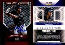 Correlle Prime Signed 2015 Panini Elite Extra Edition #158 Card Rockies Auto