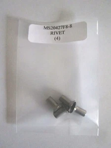 MS20427F8-8 Solid Rivet 1/4 x 1/2" Flat Countersunk Stainless Steel  - Lot of 4 - Picture 1 of 4
