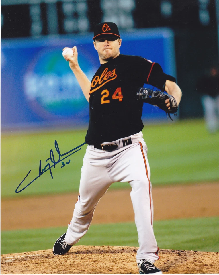 CHRIS TILLMAN   BALTIMORE ORIOLES  ACTION SIGNED 8x10 - Image 1 of 1